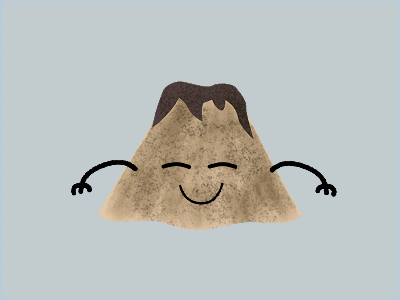Animatie van een slapende vulkaan